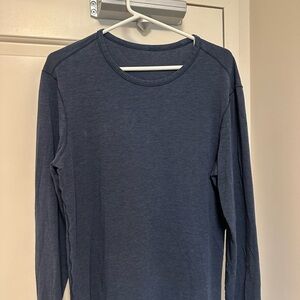 lululemon athletica Men's Long-Sleeve Crew in Navy Blue